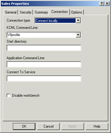 Local connection property page