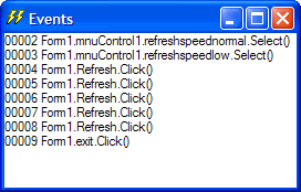 Events Window | KCML Reference Manual