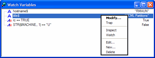 Watch Variable Window