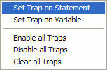 Trap menu