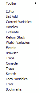 View Menu | KCML Reference Manual